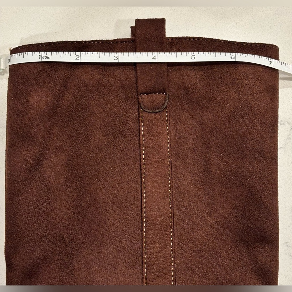 NWOT Seychelles Baylee Knee High Boots Size 5.5 Chocolate Brown Faux Suede - Picture 11 of 13